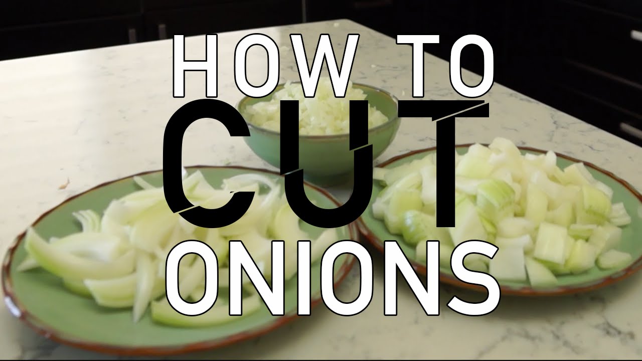 4 Easy Ways to Cut an Onion! (Onion slicing tutorial) - BenjiManTV