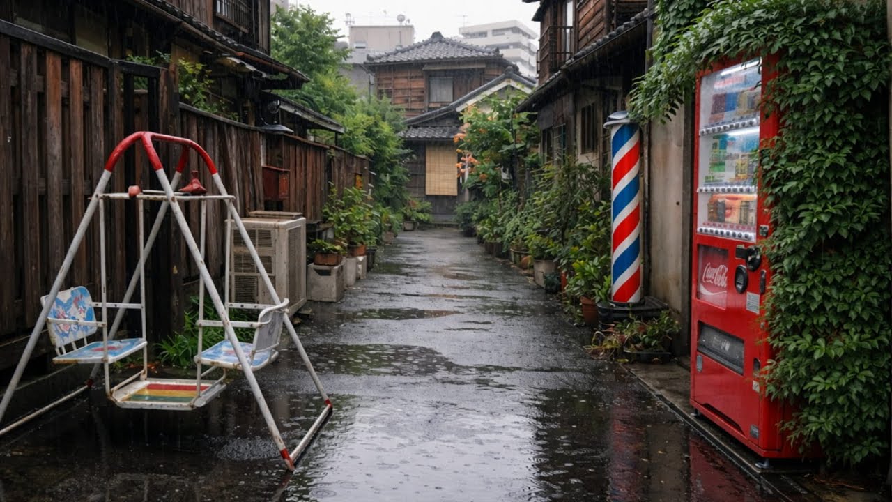 【4K POV】雨の東京散策。昭和レトロな下町と戦前家屋の環境音 - Rainy Tokyo Walk ASMR