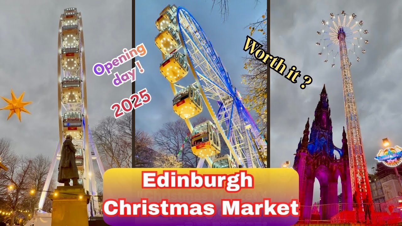 Edinburgh Christmas Market 2025 | walking tour | prices, food, stalls and more 