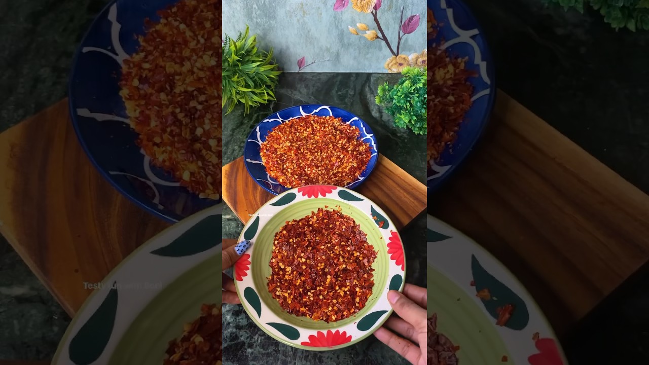 Homemade Chilli Flakes Recipe 🤯ek dum Easy Hai yeh to