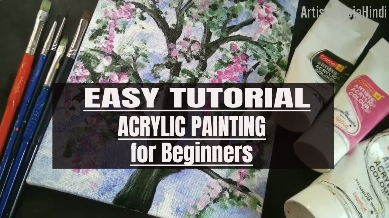 Step by Step EASY ACRYLIC PAINTING For beginners