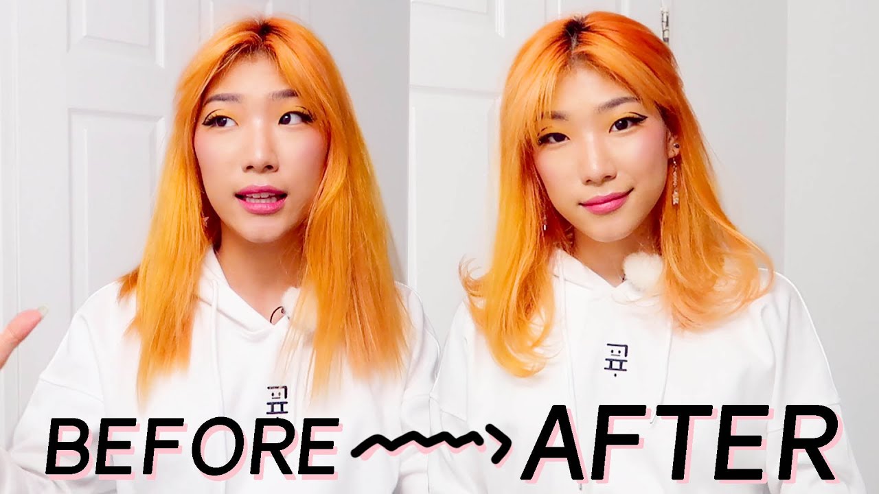 5 min in washroom - from dry hay hair to fabulous faux blowout hair