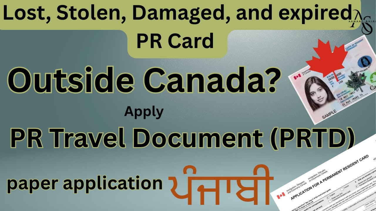 Permanent Resident Travel Document (PRTD) PAPER APPLICATION IN PUNJABI 2025
