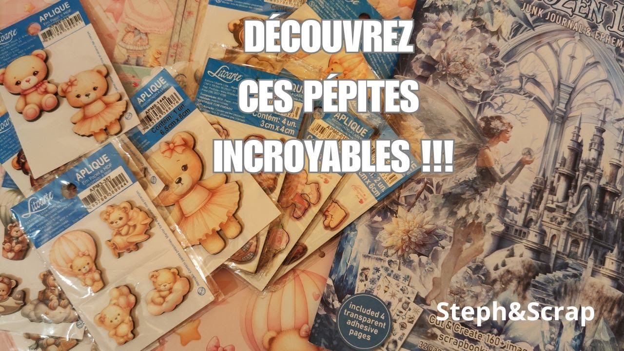 DÉCOUVREZ CES PÉPITES SCRAPBOOKING INCROYABLES !!! PARTENARIAT AVEC STEPH&SCRAP ✂️✨