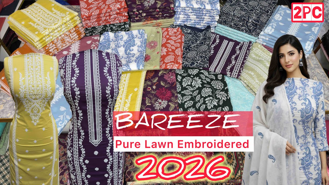 🌸 Summer Collection | Breez&eacute; Lawn Embroidered 2 Piece | Elegant Pakistani Designs pakistani dress 