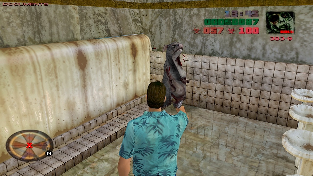 Why is this big rat trying to scare Tommy in this mission in Vice City?