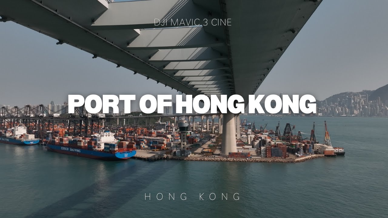 4K Drone Port of Hong Kong Infrastructure