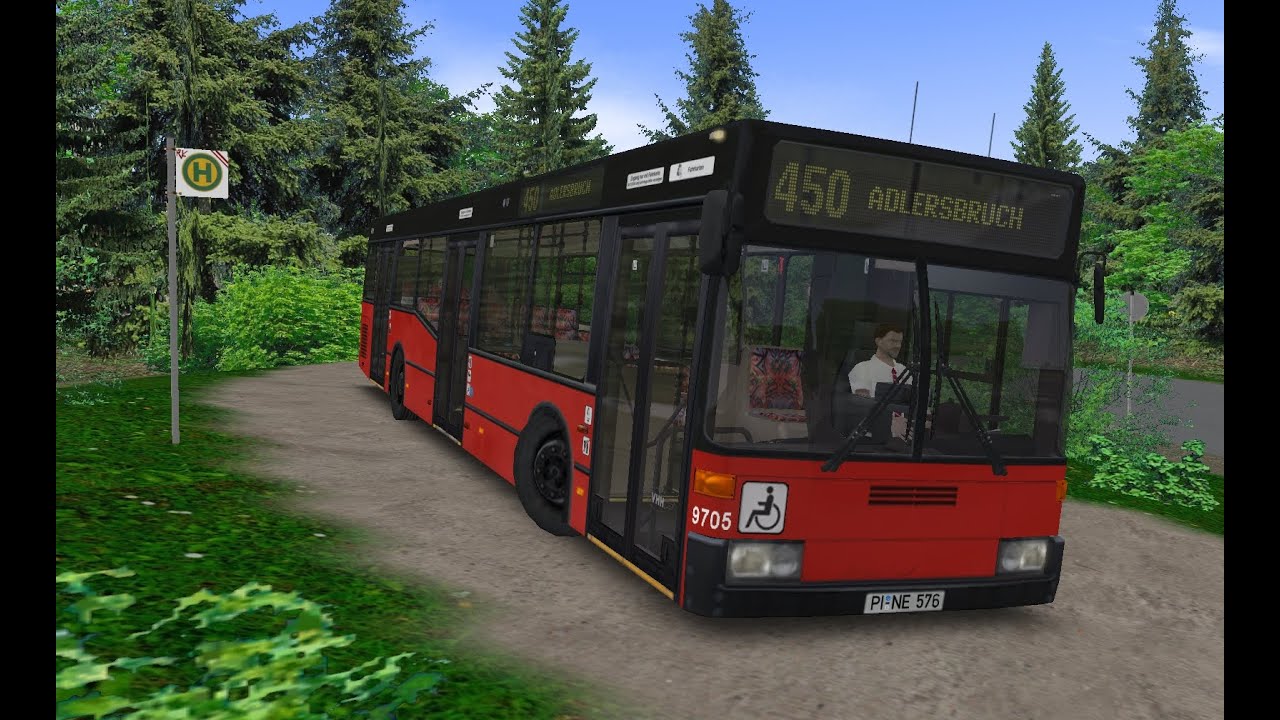 OMSI 2. Map Lemmental, Routes 451 and 450, Mercedes-Benz O405 N2