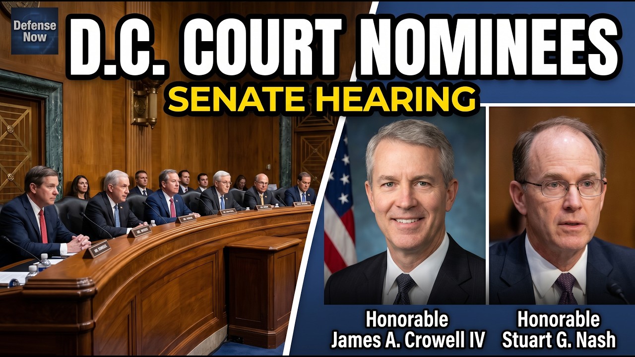Senate Hearing: DC Court of Appeals & Superior Court Judicial Nominations