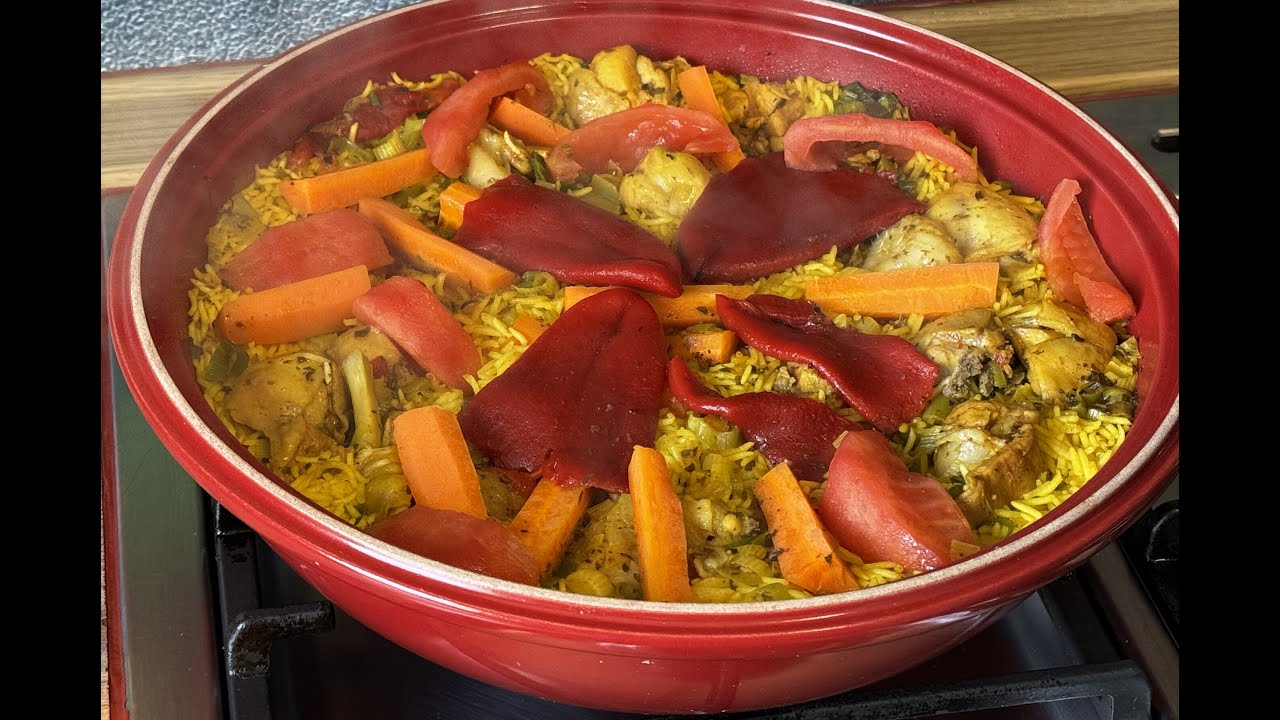 TAJIN DE ARROZ CON POLLO Y CONEJO
