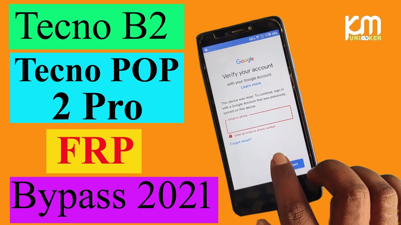 TECNO POP 2 Pro FRP Bypass Tecno B2 Google Account Remove 100% Easy