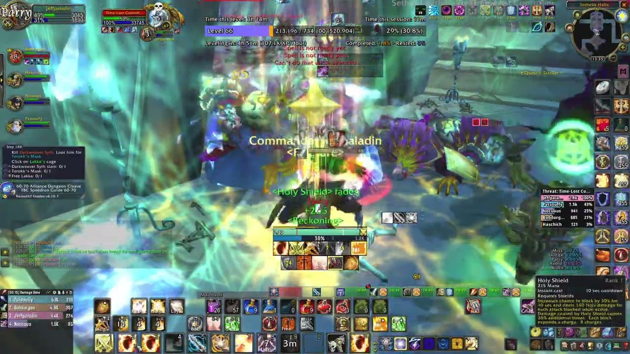 Chill WoW TBC Paladin Tanking Sethekk Halls