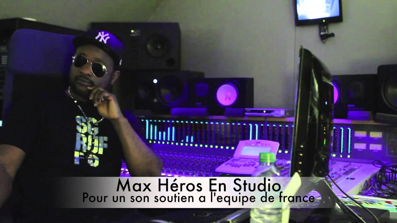 Max Héros en Studio Pour un son soutien a l'equipe de france