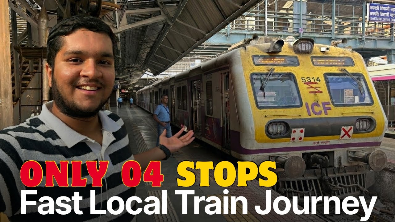 This Train Skips 14 Stations In Just 41 Minutes 😳🚂 | Csmt-Thane Local Train Journey 