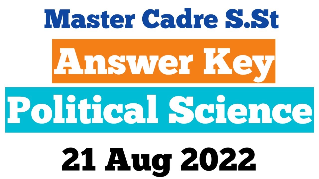 Civics Answer Key Master Cadre 2022||Master Cadre Answer Key||Master Cadre Civics Answer Key