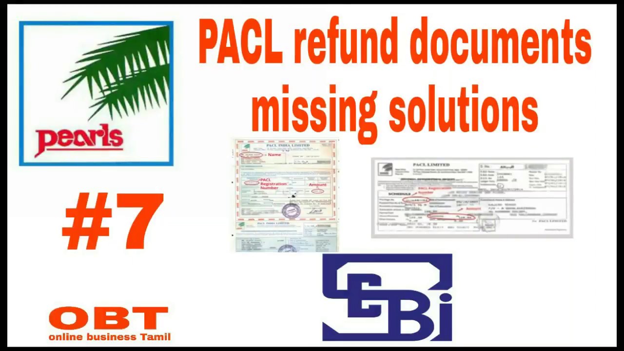 PACL money refund important document missing solution
