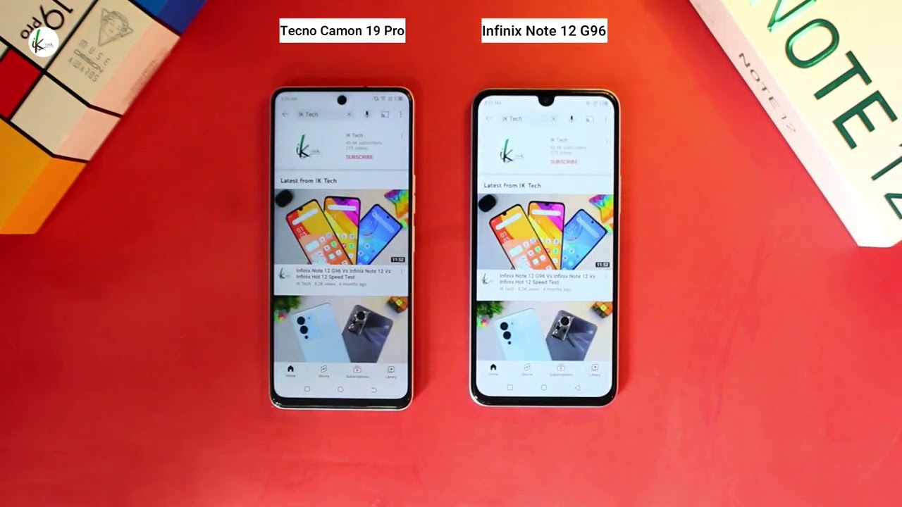 Tecno Camon 19 Pro Vs Infinix Note 12 G96 Speed Test 🔥🔥