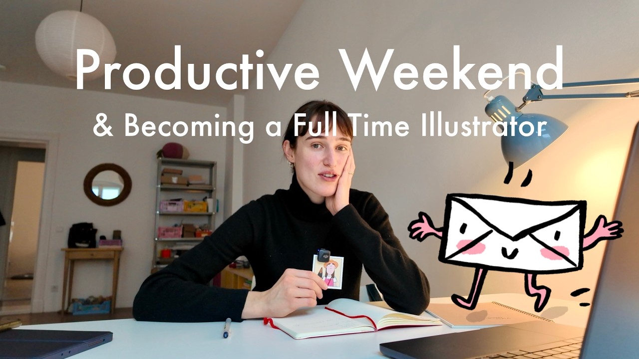 A Productive Weekend in Berlin, Going Full Time as a Self Taught Illustrator & Drawing at a New Cafe