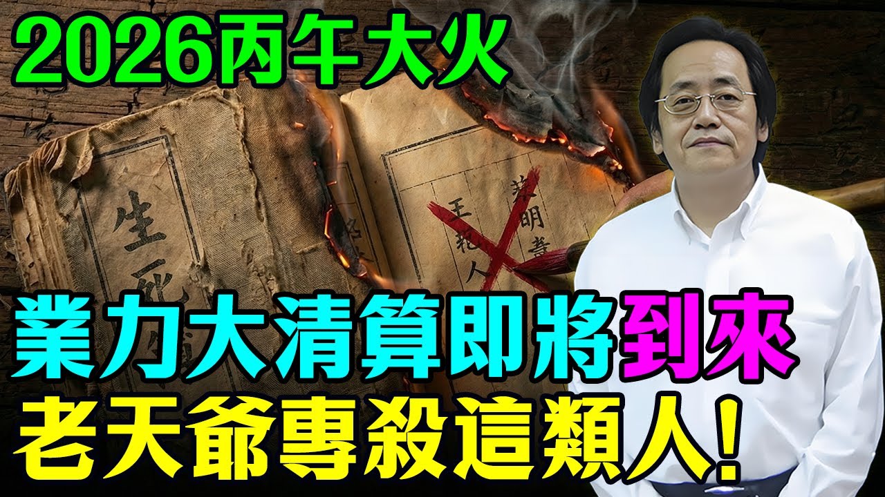 倪海廈：2026年業力大清算！這類人會被上天清算！傷害過你的人，會替你擋災！#倪海廈 #命理 #易经 #2026年運勢 #丙午年 #紅羊劫 #九紫離火運 #業力大清算  #因果報應