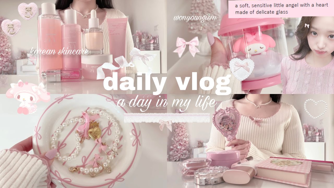 daily vlog ୨ৎ🍥🎀 wonyoungism, new nails, korean skincare 🩰