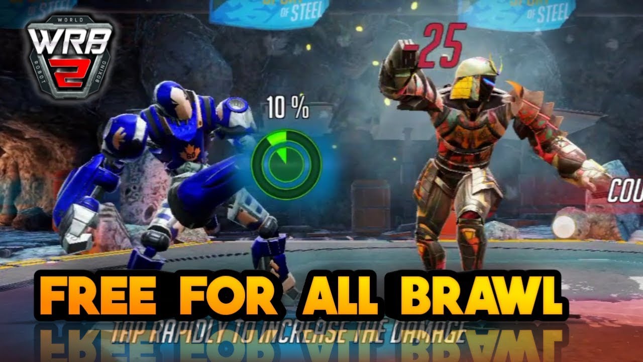 World Robot Boxing 2 (Real steel 2) Free for all Brawl Diablo, Carl 80, Daksh & Moroder Gameplay