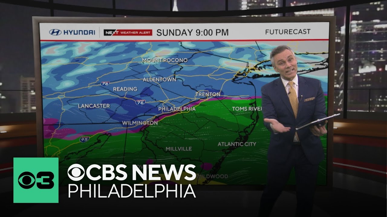 Slushy snow, rain arriving to Philadelphia region Sunday night | NEXT Weather