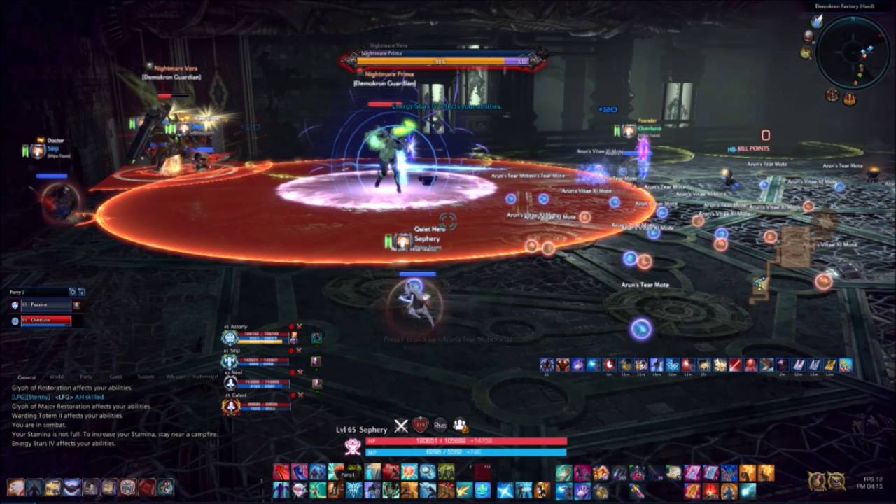 TERA - Demokron Factory Hard Mode ~ 1st Boss - Mystic PoV