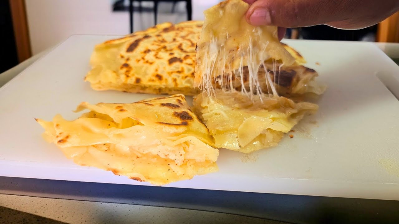 Quick Cheese Potato Bread | 3 Main Ingredients, No Oven Needed