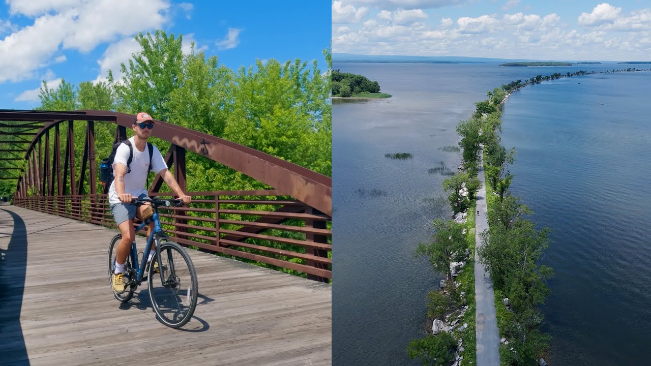 Biking the Island Line Rail Trail in Burlington, Vermont - 28 Miles