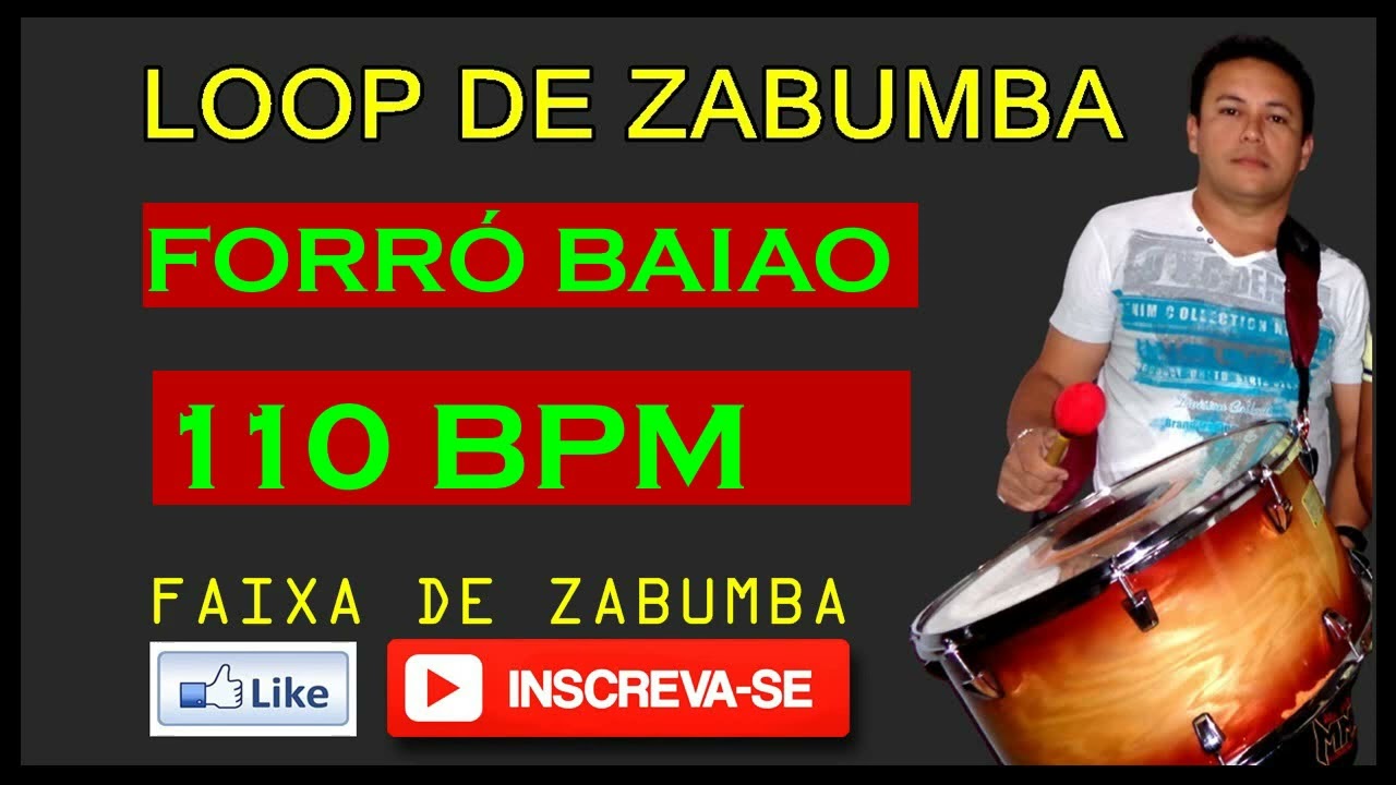 LOOP RITMO DE FORR&Oacute; BAI&Atilde;O NA ZABUMBA 110 BPM/ACOMPANHAMENTO BASE DE ZABUMBA E TRI&Acirc;NGULO PARA ENSAIO