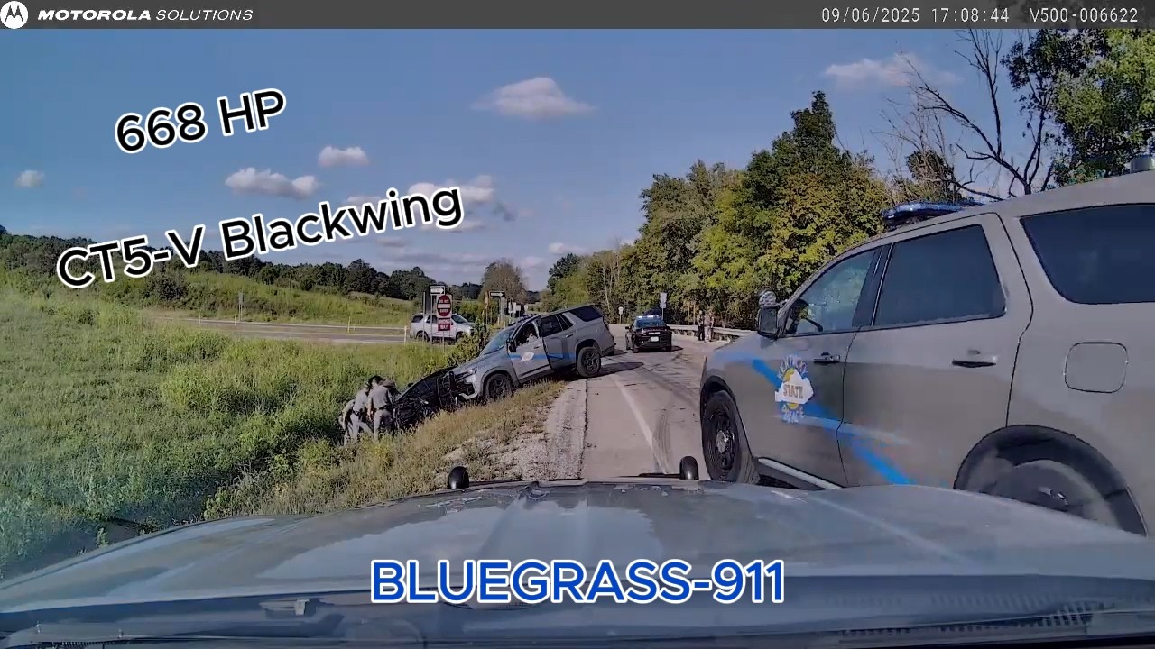 Kentucky State Police Put Cadillac CT5-V Blackwing In The Ditch