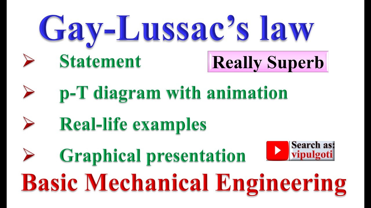 Gay Lussac's law | Gas Laws | properties of gas | #bme #engineering #gas #gtu #mechanical