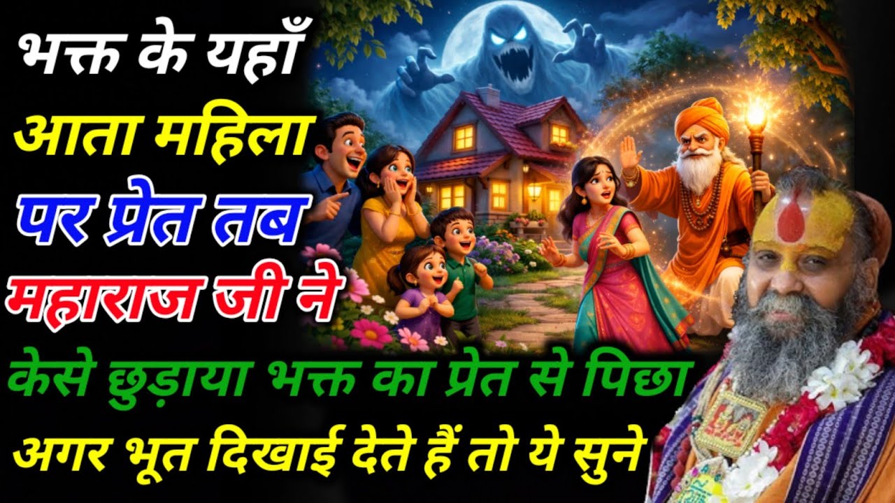 भक्त के यहाँ आता महिला पर प्रेत तब महाराज जी ने केसे छुड़ाया भक्त का प्रेत से पिछा🙏😱| #rajendradasji