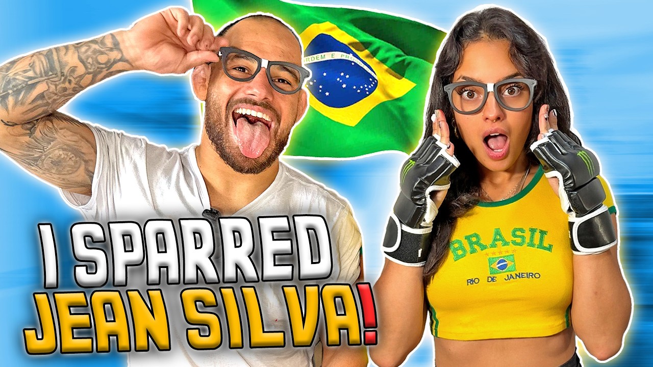 Jean Silva teaches Nina Drama how to fight & challenges her to mma sparring | UFC Noche