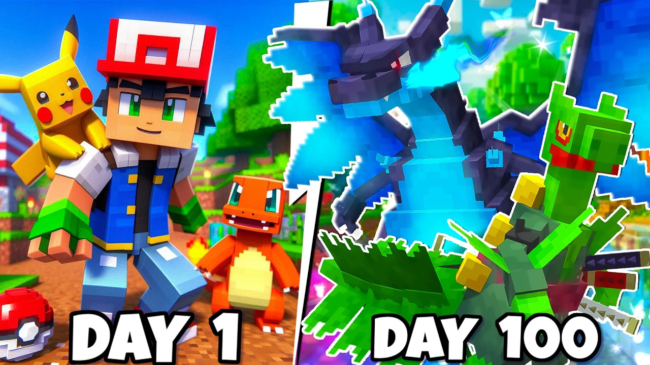 i Spend 100 Days In Cobblemon to fnd MEGA EVOLUTION..... Minecraft Pokemon