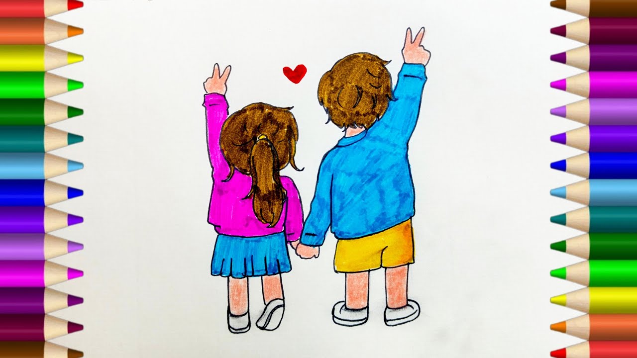 how to draw cute couple drawing | how to draw anime couple step by step | Easy Drawing tutorial