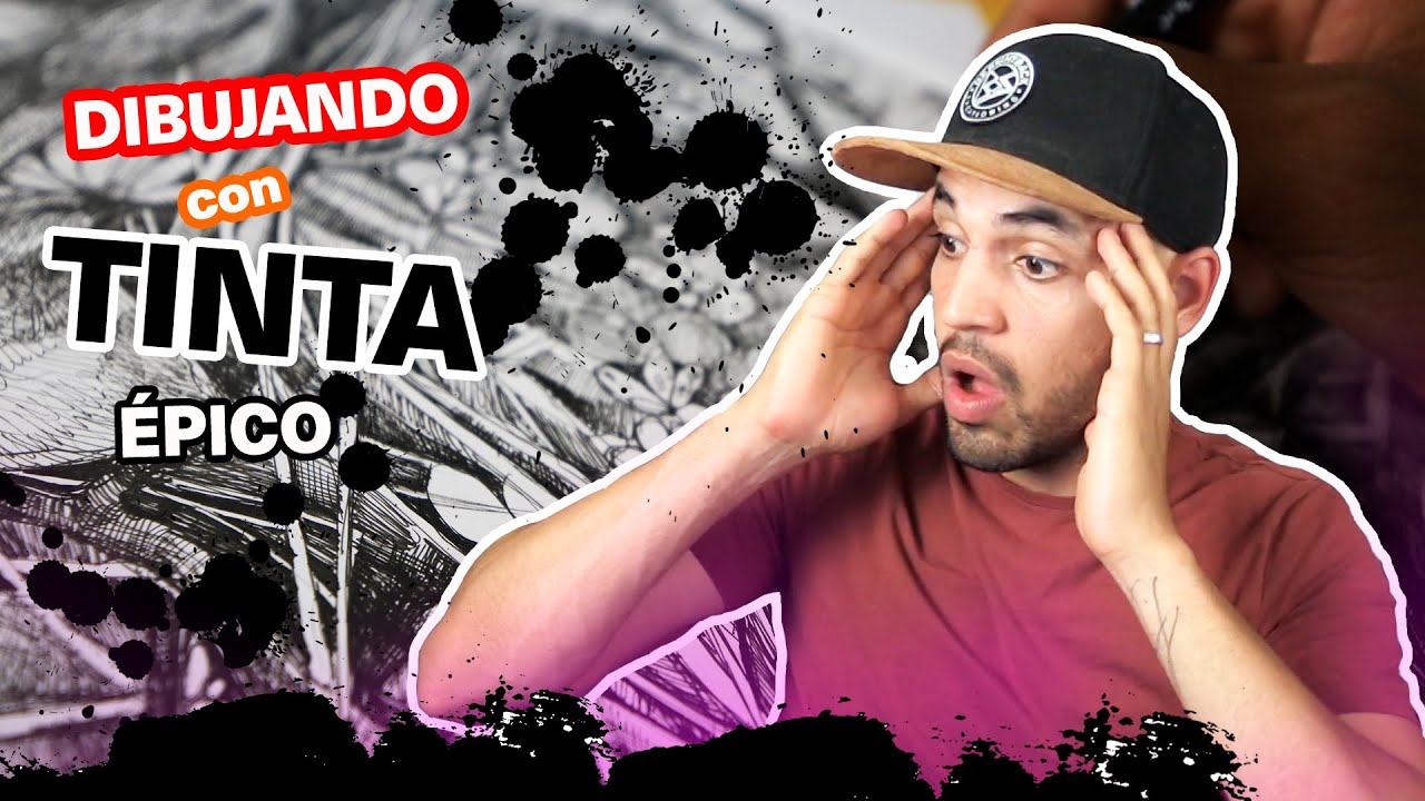 HAGO UN DIBUJO ÉPICO UTILIZANDO SOLO TINTA | ALEXEY CUBAS