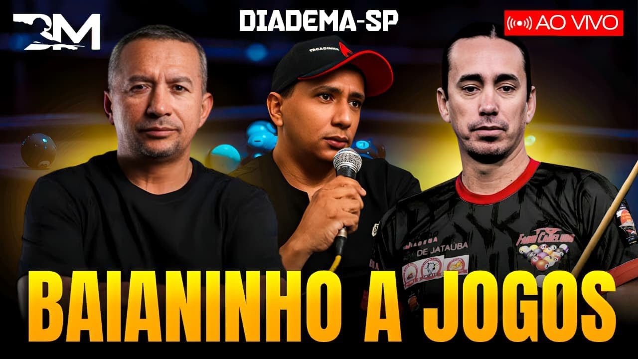 BAIANINHO DE MAUA vs FABIO CABELUDO NO MESAO  AOVIVO - NARRACAO DIEGO BAR SINUCA #sinucaaovivo