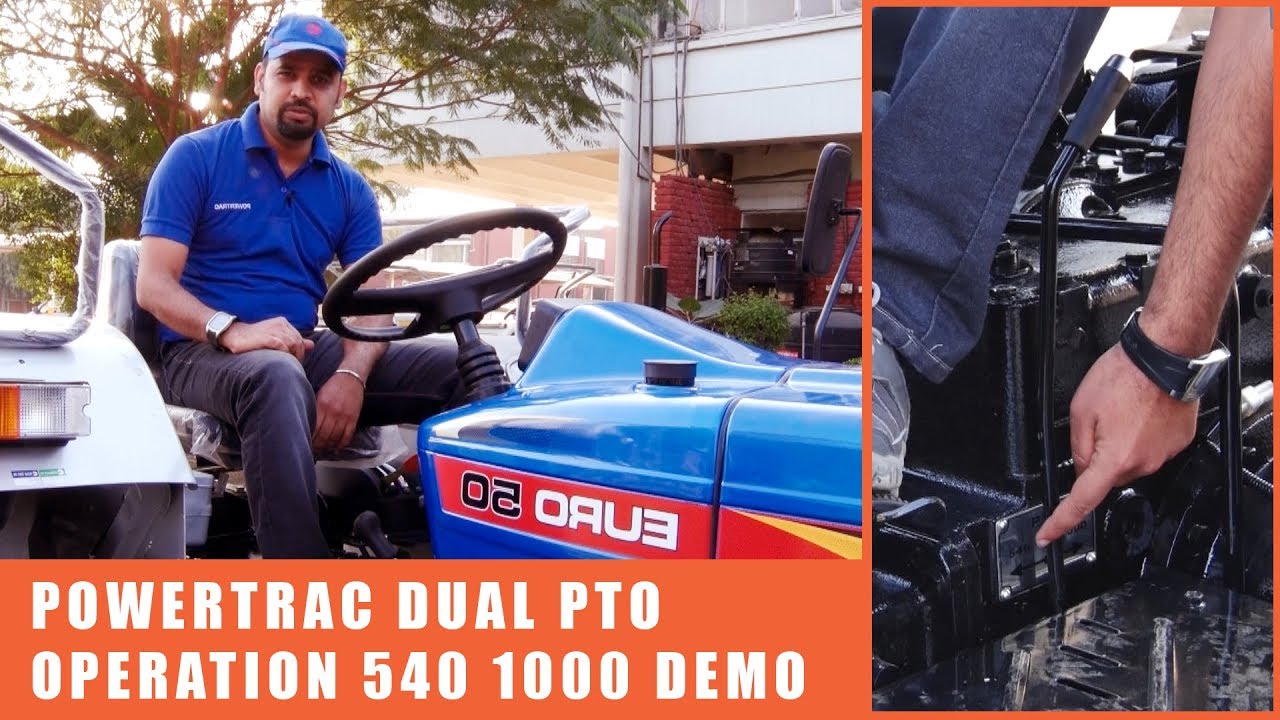 Powertrac Dual PTO operation 540 1000 Demo