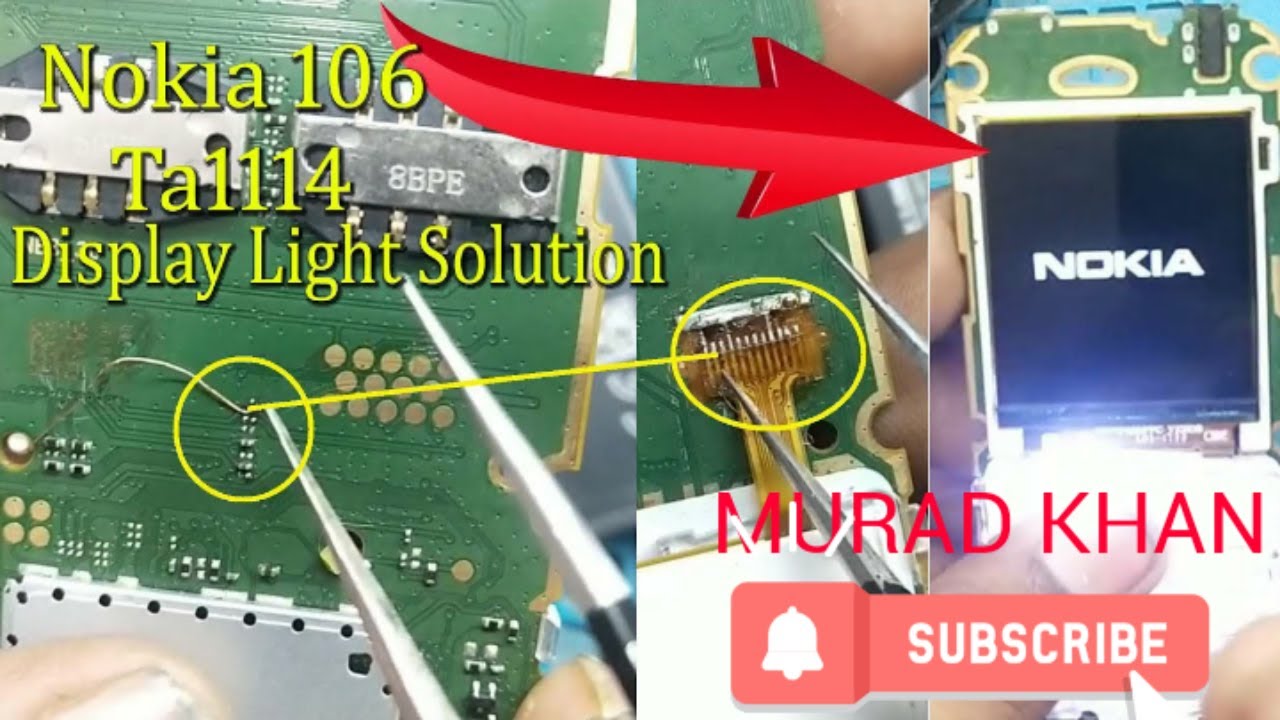Nokia 106 TA-1114 White Screen Solution jumper ! nokia 106 white display solution jumper fix