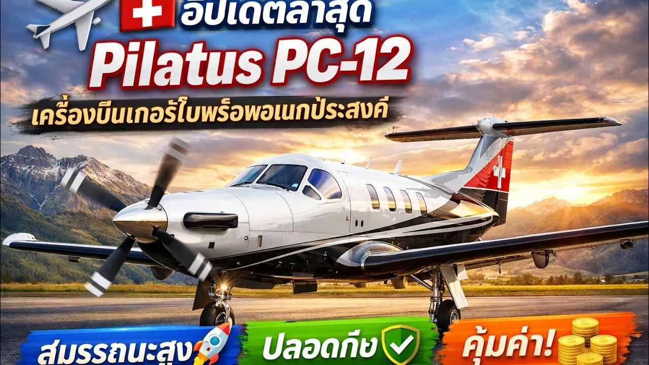 อัปเดตล่าสุด Pilatus PC-12 เครื่องบินเทอร์โบพร็อพอเนกประสงค์ สมรรถนะสูง ปลอดภัย คุ้มค่า ปีปัจจุบัน 