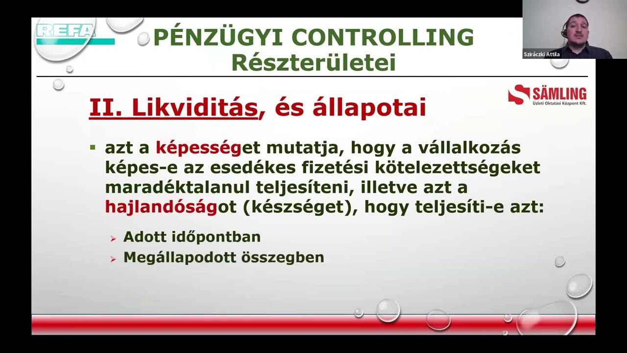 Pénzügyi controlling képzés betekintő