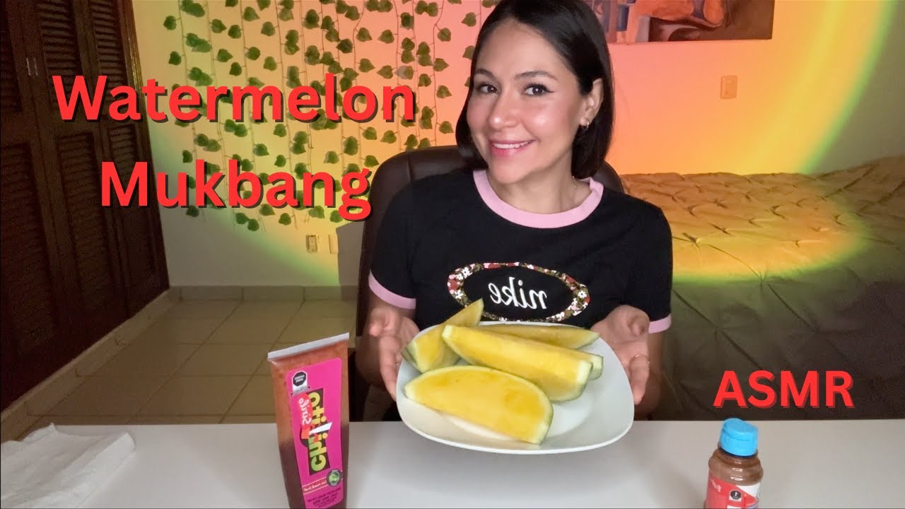 ASMR comiendo sandía 🍉 | Crunchy Watermelon Eating Sounds | Mukbang Relaxing Sounds