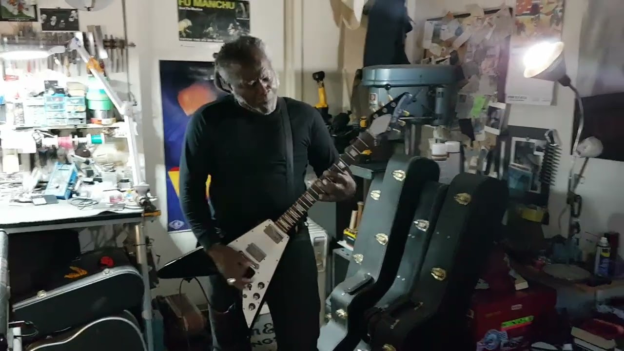 Me on my trusty Japanese V playing a new old track video recorded for the first time.