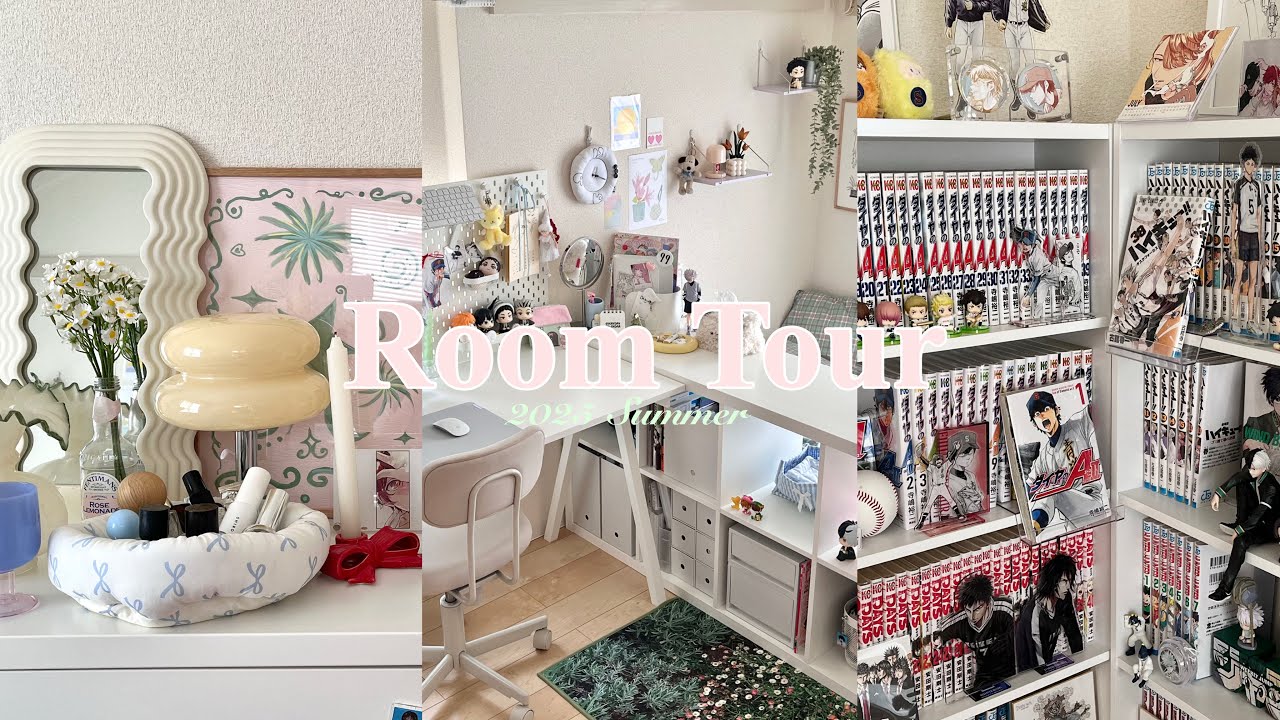 Room Tour⌇﻿6畳半のオタク部屋紹介୨୧⟡.·￤本棚￤グッズやインテリア雑貨の飾り方