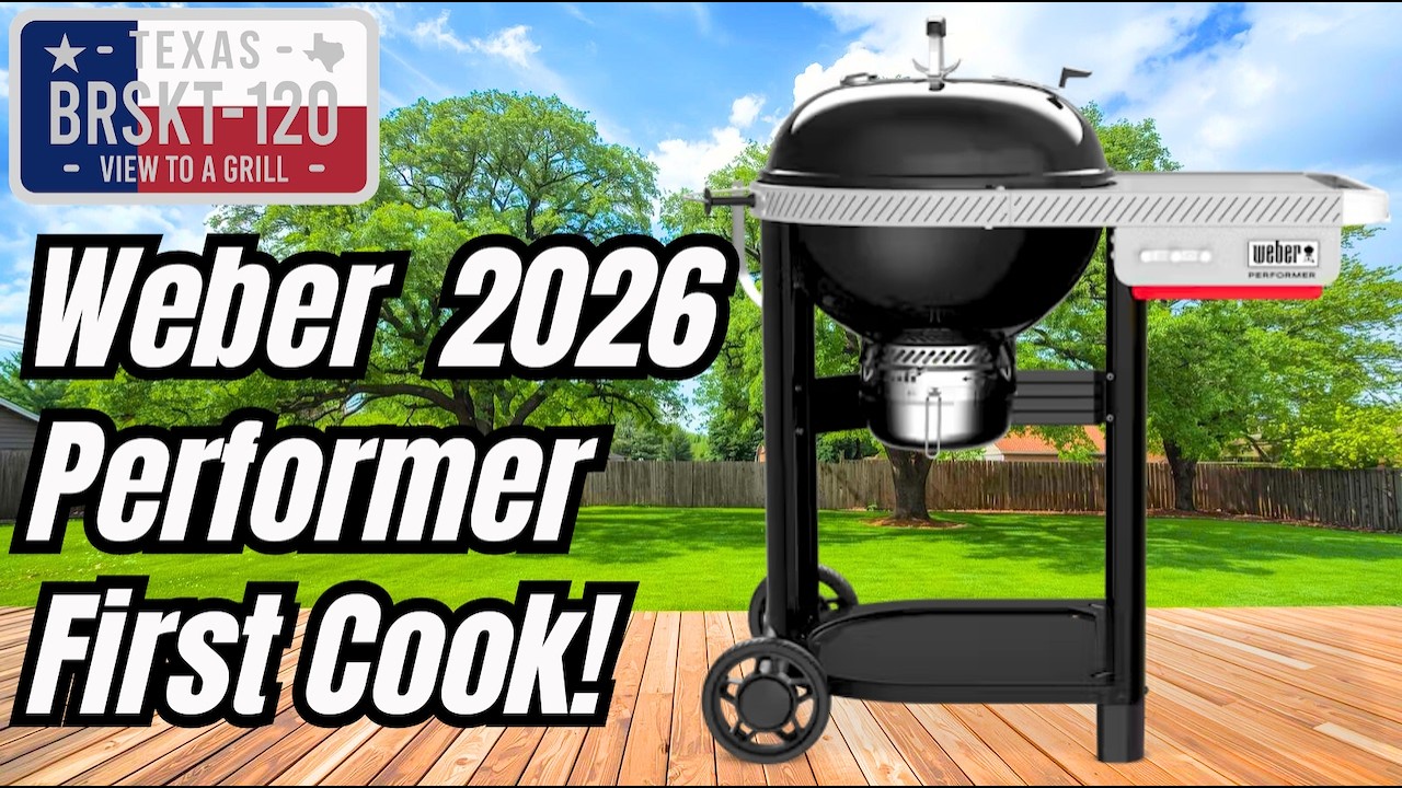 Новая модель Weber Performer 2026 года - для жарки свиной лопатки.