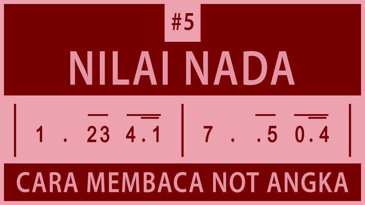 Cara Membaca Not Angka - #5 Nilai Nada