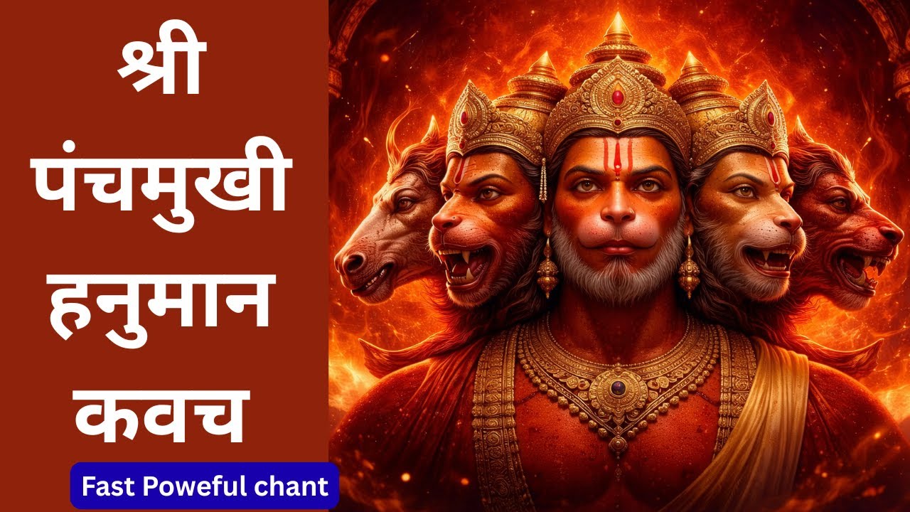 Powerful Panchmukhi Hanuman Kavach  Very Fast Sanskrit Chanting