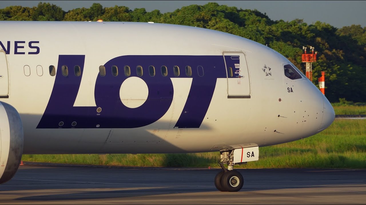 LOT Boeing 787-9 SP-LSA Landing at Narita 34R | NRT/RJAA | LOT Polish Airlines