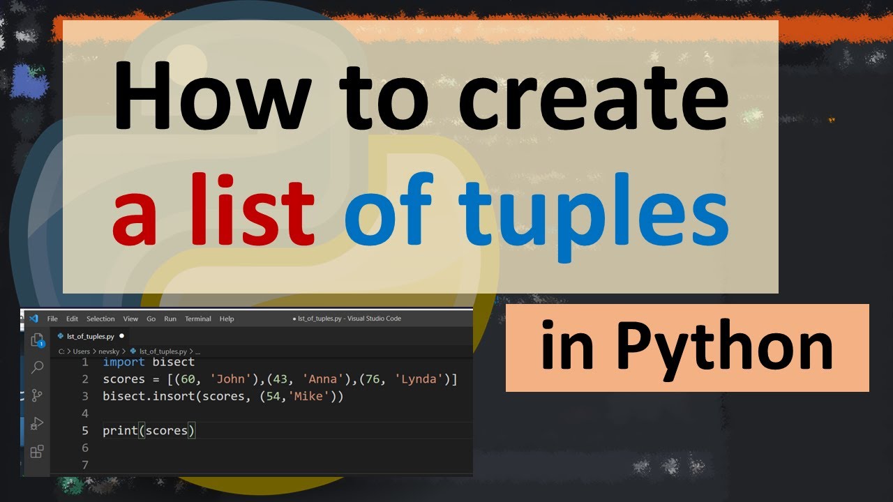 How to create a list of tuples in Python